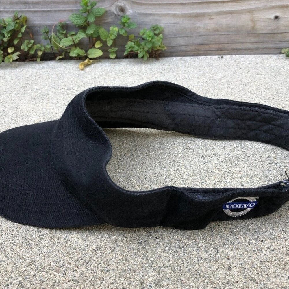 Vintage VOLVO Visor Hat Men's Adjustable Cap Black Auto Car
